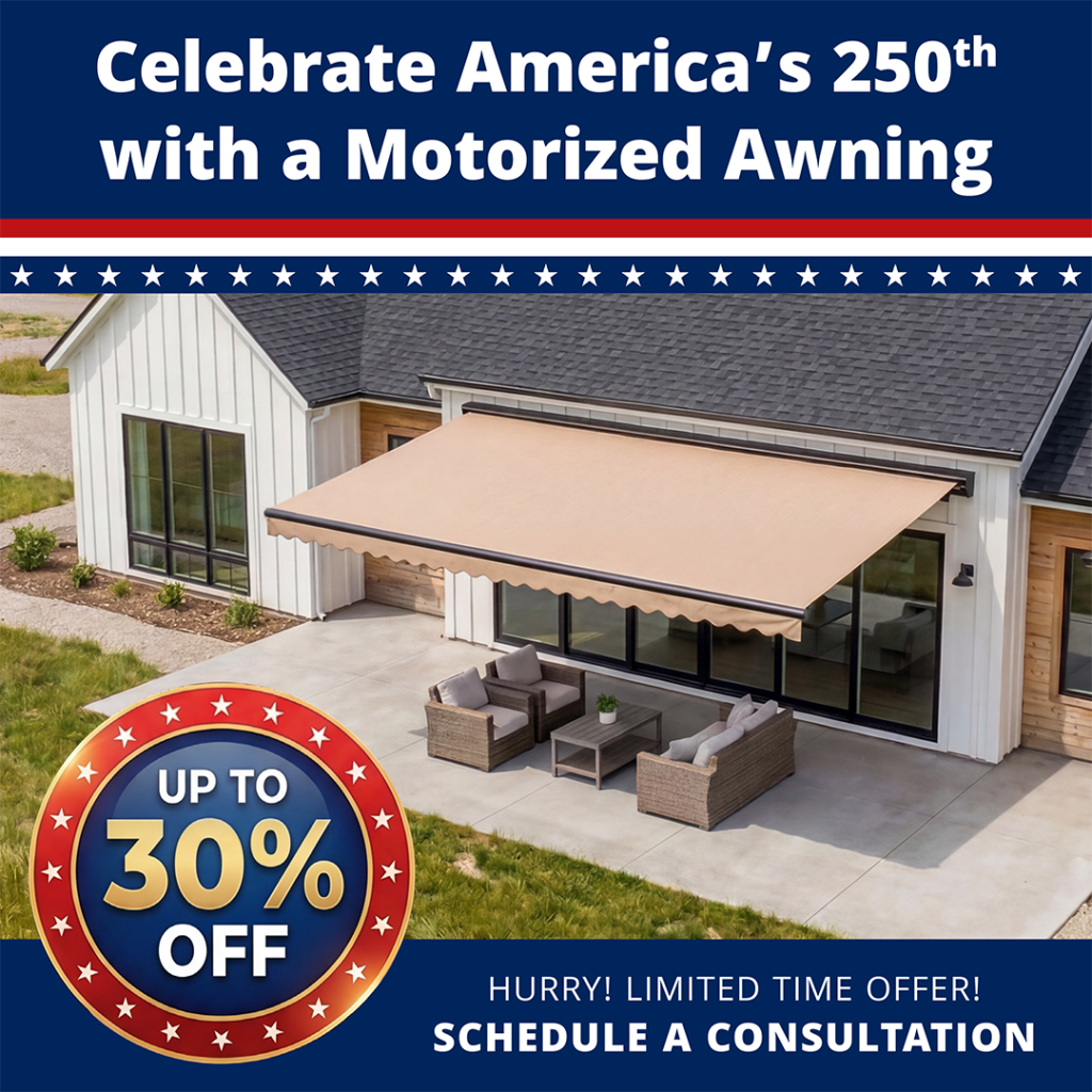 Limited Time Offer: Up to 30% Off on Motorized ShadeSense Awnings